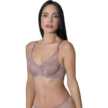 Souprava dámského spodního prádla Kosticová podprsenka Sassa s krajkou 25445 taupe velikost 80C