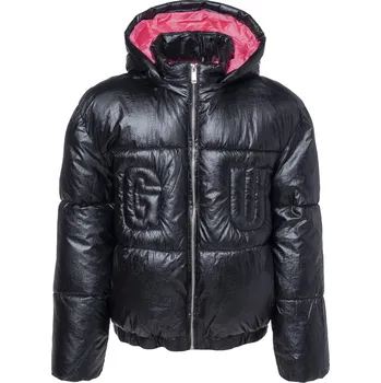 Dívčí bunda Dětská Zimní prošívaná bunda GUESS HOODED PADDED LS PUFFER W/ZIP J4BL10WEYO0-JBLK – Černá 12