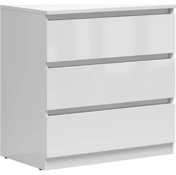 Komoda TETRIX komoda KOM3S, bílý lesk 75x76x45 (SxVxH)