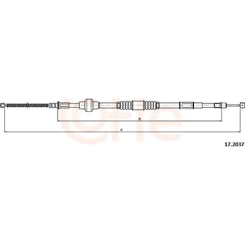 Lanko parkovací brzdy Tažné lanko, parkovací brzda COFLE (17.2037)