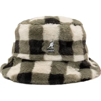 Klobouk Klobouk Kangol - Faux Fur Bucket - Black Check velikost M