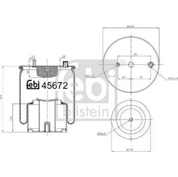 Mech, pneumatické odpružení FEBI BILSTEIN 45672