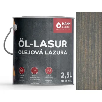 Olej na dřevo Hahn Color OLEJOVÁ LAZURA 2,5L OL-16 Grafitově šedá - Graphitgrau
