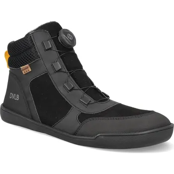 Dívčí zimní obuv Barefoot zimní boty Develab - Soft Sneaker Speedlace WR Black černé Velikost: 38