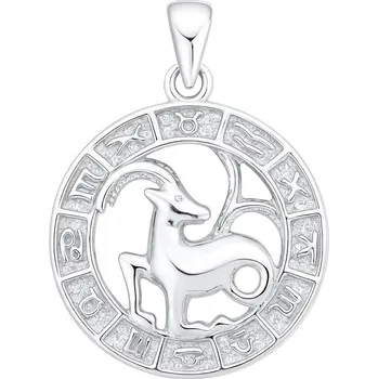 Přívěsek Stříbrný přívěs zvěrokruh Kozoroh velký zdobný kroužek