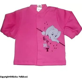 Kojenecký kabátek Malewo Sloník tm. růžový, vel. 56