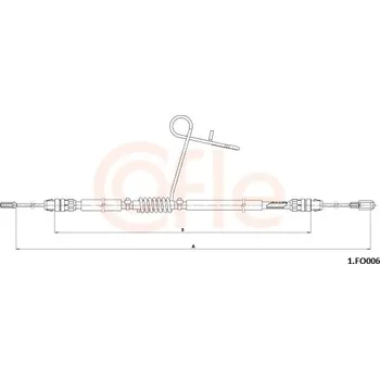 Lanko parkovací brzdy Tažné lanko, parkovací brzda COFLE (1.FO006)