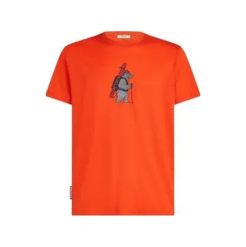 Icebreaker Merino 150 Tech Lite SS Tee Bear Tour Men FERVID oranžová XXL