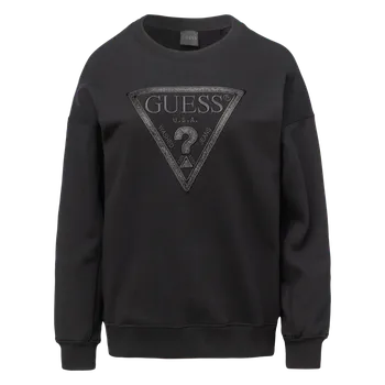 Dámská mikina Dámská Mikina GUESS LS TRIANGLE GLITTER SWEATSHIRT W5BQ11KC8I1-JBLK – Černá L