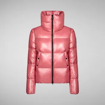 Dámská bunda Dámská Zimní prošívaná bunda SAVE THE DUCK ISLA D39370W-LUCK17-80036 – Růžová M