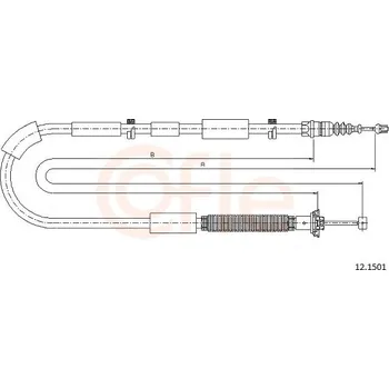 Lanko parkovací brzdy Tažné lanko, parkovací brzda COFLE (12.1501)