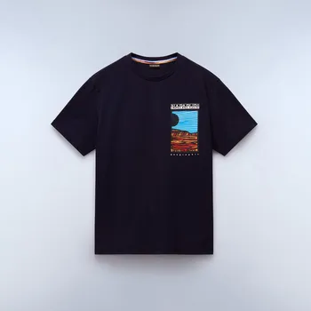 Pánské oblečení Pánské Tričko s krátkým rukávem NAPAPIJRI S-VALDOR SS NP0A4IE61761 – Tmavě modrá S