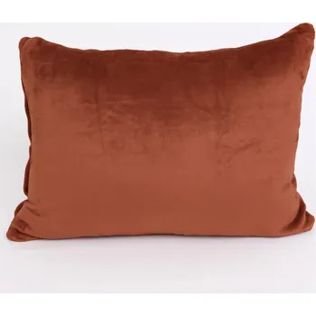 Povlak na dekorativní polštářek Povlak na polštář mikroplyš 50 × 70 cm – Laura terakota