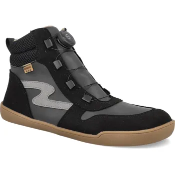 Dívčí zimní obuv Barefoot zimní boty Develab - Md Ct Sneaker Speedlace WR Black Combi černé Velikost: 35