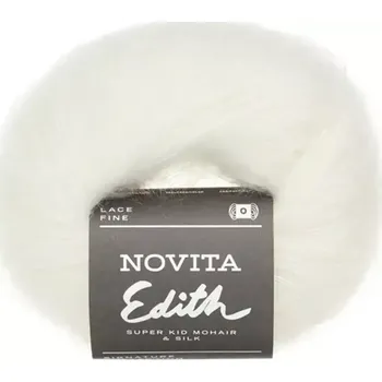 Příze Novita Edith 61 Bílá (Mohérová příze Edith Beginn)