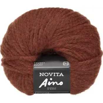 Příze Novita Aino 2771 Měděná (Nadýchaná hřejivá příze Aino Herbstabend )