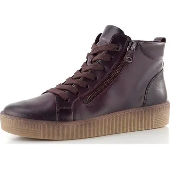 Dámské kozačky Gabor šněrovací kotník se zipem vínový 73.730.25 - 39 | P698130