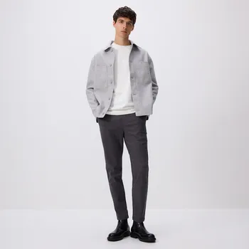 Pánské kalhoty Reserved - Kostkované kalhoty slim fit - tmavě šedá - 490GC-90P - 490GC-90P-L