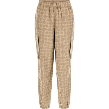 Dámské kalhoty Dámské Kalhoty GUESS 4G LOGO CARGO PANTS V4BB03WGLV2-F8LD – Hnědá XL