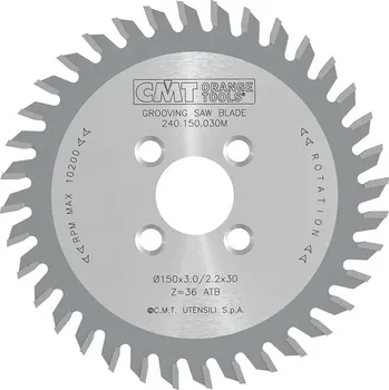 Cmt drážkovací kotouč pro CNC D 150x3 d30 z36 HW