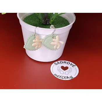 Náušnice HandMade by VeJa Naušnice - látková jahoda (zelená)