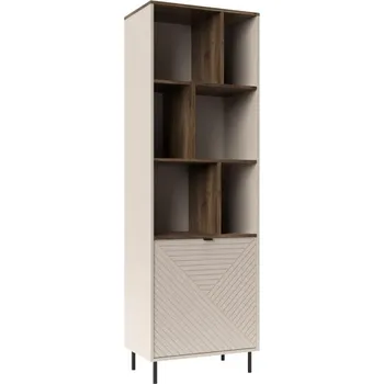 Knihovna Police, regál EYCO 1D kašmír/dub castello