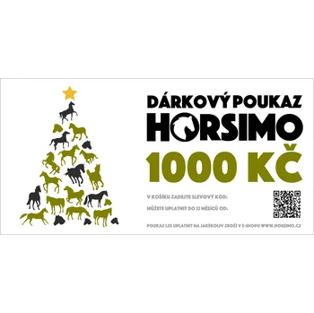 Dárkový potravinový koš HORSIMO VOUCHER Vánoční dárkový poukaz 1 000 Kč DO RUKY