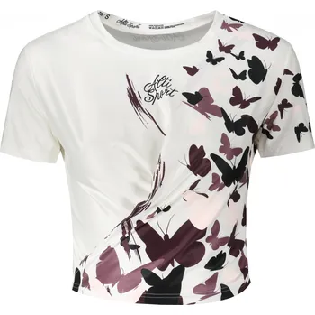 Dámské tričko Dámský funkční crop top premium ALTISPORT VOJ/ALW022TR07 BÍLÁ BÍLÁ L