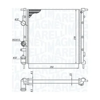 Chladič motoru Chladič, chlazení motoru MAGNETI MARELLI 350213172100
