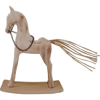 Dřevěný kůň na podstavci 37 cm