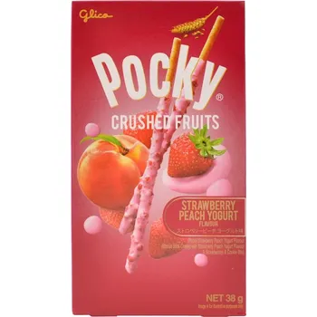 Glico Pocky Crushed Fruits Strawberry Peach Yoghurt 38 g