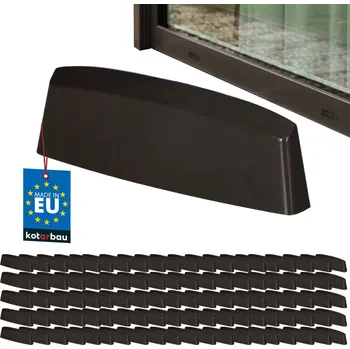 Příslušenství pro plot Zátka odvodnění pro okna PVC hnědá 45 mm sada 100 ks. - 100 ks. \ 45x15x13 mm \ hnědá