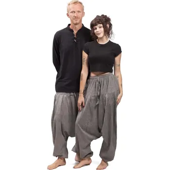 Dámské kalhoty Harémové kalhoty / Sultánky CLASSIC PLEATS světle šedá