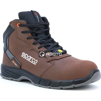 Pracovní obuv SPARCO Vic S3 ESD hnědá pánská pracovní obuv 47