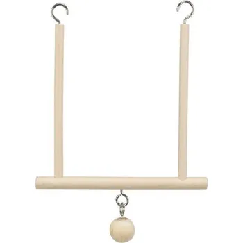 Hračka pro ptáka Dřevěná houpačka s kuličkami 12x13cm TRIXIE