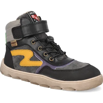 Dívčí zimní obuv Barefoot dětské zimní boty Develab - Elastic+Velcro WR Grey Combi šedé Velikost: 30