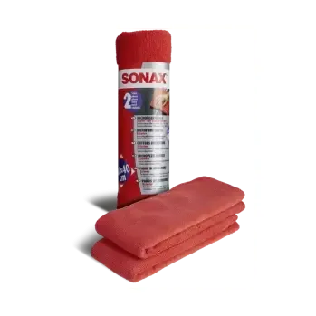 Utěrka Utěrka z mikrovlákna - červená, 2ks SONAX (416241)