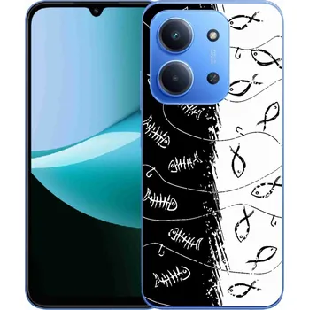 Pouzdro na mobilní telefon Gelový kryt mmCase na Xiaomi Redmi 15C 4G/5G (173mm) - kostry a rybky