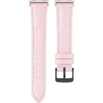 Ostatní příslušenství k chytrým hodinkám eses Kožený řemínek pro Huawei Band 8, 9 a 10 - Růžový