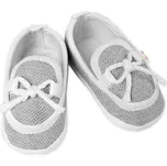 Baby Nellys Kojenecké capáčky/botičky mokasíny, šedé vel. 62/68, 11,5cm