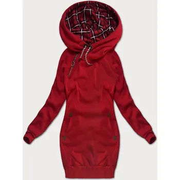 Dámská mikina Červená dlouhá dámská mikina (AMG-738/1) odstíny červené S (36)