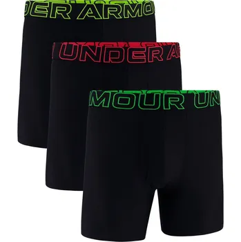 pánské boxerky UNDER ARMOUR - BLACK 6in - 3 ks - M (Under Armour Solid 6in 3Pk)
