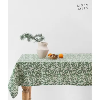 ubrus Lněný ubrus 140x140 cm Evergreen Damask – Linen Tales ID_1806072