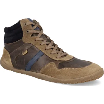 Dívčí zimní obuv Barefoot pánské zimní boty Develab - Md Cut Sneaker Laces WR Taupe hnědé Velikost: 43