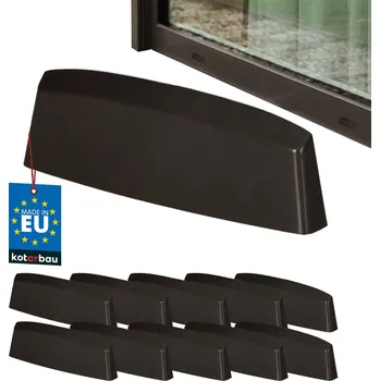 Příslušenství pro plot Zátka odvodnění pro okna PVC hnědá 45 mm sada 10 ks. - 10 kusů. \ 45x15x13 mm \ hnědá