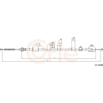Lanko parkovací brzdy Tažné lanko, parkovací brzda COFLE (17.1098)