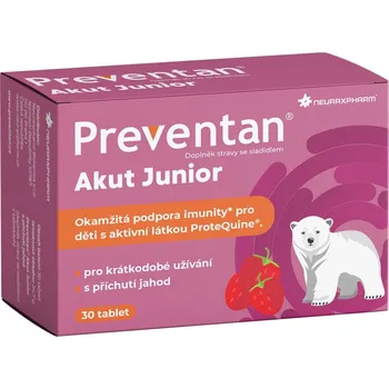 Neuraxpharm Preventan Akut Junior s ProteQuine jahodové 30 tbl.
