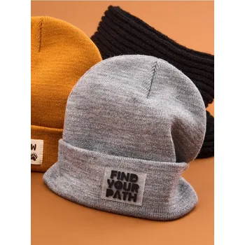 Čepice Sinsay - Čepice s gumovou nášivkou - šedá - 099FG-90M - 099FG-90M-M