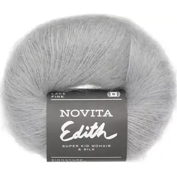 Příze Novita Edith 411 Světle šedá (Mohérová příze Edith Augenblick )