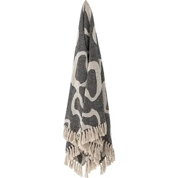 Bytový textil Černá/béžová deka z recyklované bavlny 130x160 cm Salobre – Bloomingville ID_1813412